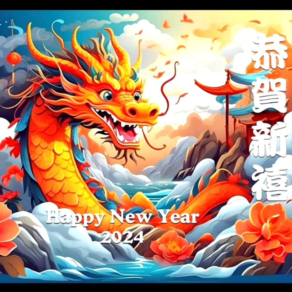 Year of the Dragon, happy new year a lucky yr ,wear your red wear your pink gold